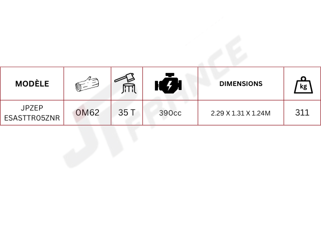 FENDEUSE THERMIQUE 35 TONNES JPZEP