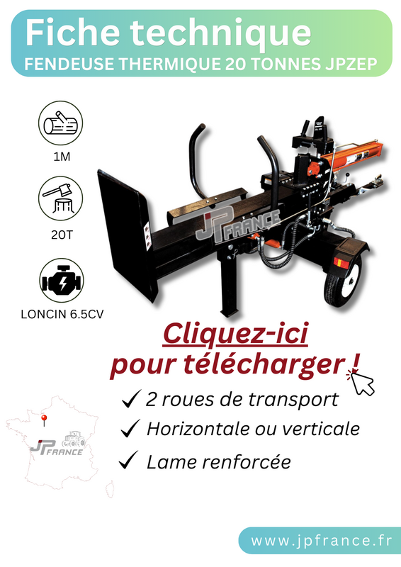 FICHE FENDEUSE THERMIQUE 20 TONNES JPZEP