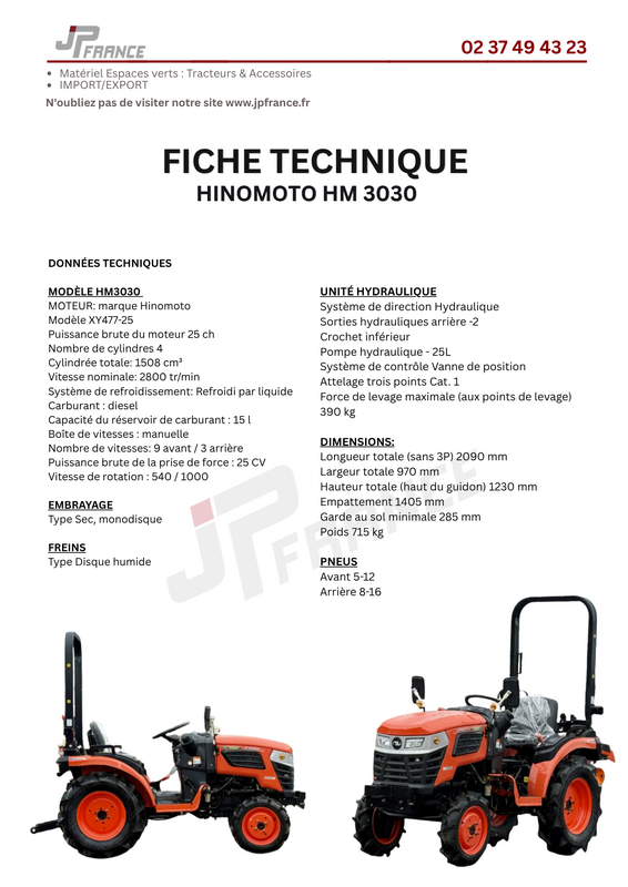 FICHE HINOMOTO HM3030
