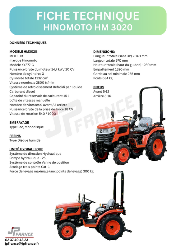 fiche technique hm3020