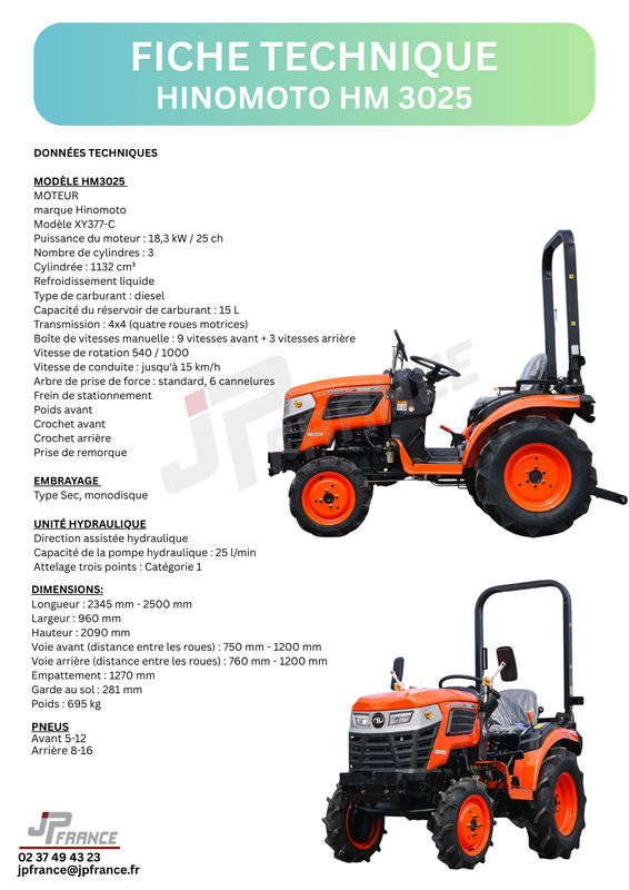 fiche technique hm3025