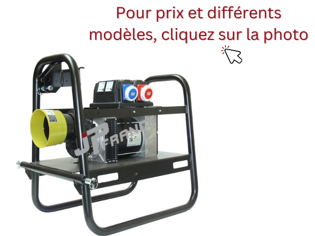 Produits JP FRANCE - GROUPE ELECTROGENE 3 POINTS DE 15 A 75 KVA - Groupe électrogène 3 PTS pour tracteur  - Accessoires et équipements - MATERIEL DE TRANSPORT / LAME / ETC - Groupe électrogène 3 PTS pour tracteur 