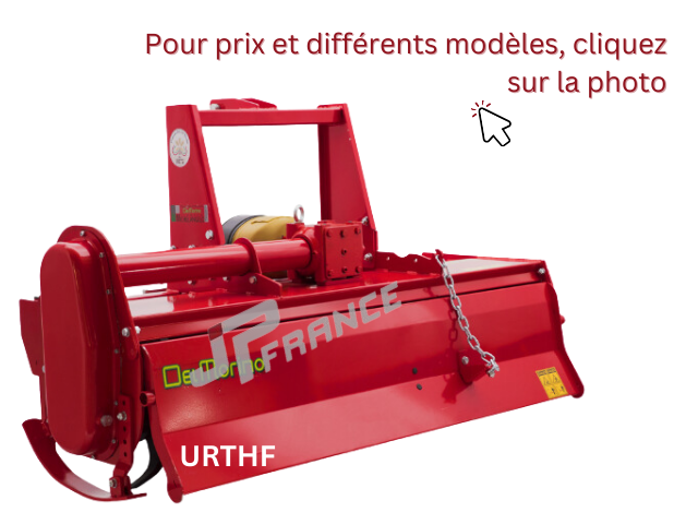 Produits JP FRANCE - FRAISE PROFESSIONELLE URT DE 1M14 A 2M22 - Fraise - Rotovator  - Accessoires et équipements - TRAVAIL DE LA TERRE - Fraise - Rotovator 